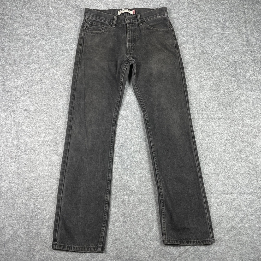 Vintage Levis Jeans Mens 30x32 Black 505 Straight Fit Denim Pants